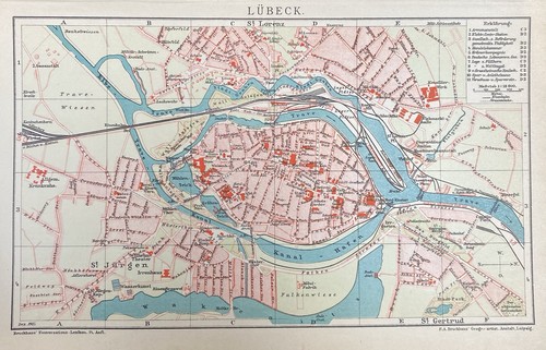 Antiker historischer stadtplan - antiker,