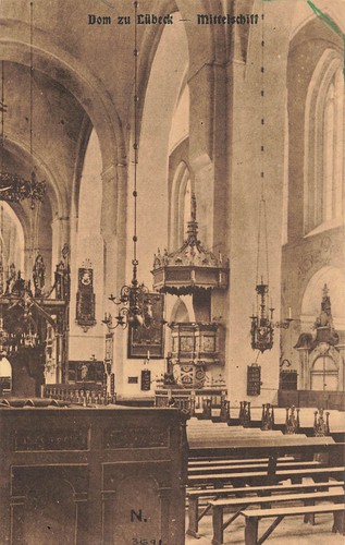 Vintage 1920er lübeck dom - vintage,